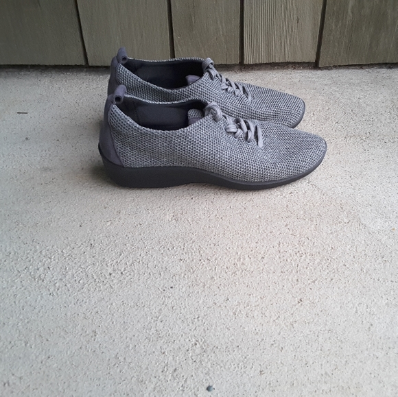 Grey ARCOPEDICO Lightweight Knit Vegan Friendly Lace Up - Picture 1 of 5